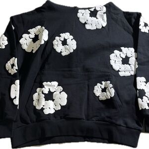 Black and White Floral Men's Sweater